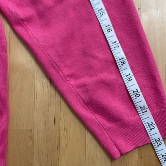 QVC KIM GRAVEL OPEN FRONT KNIT CARDIGAN BRIGHT PINK WOMENS 1X PLUS SIZE POCKETS - Picture 7 of 8